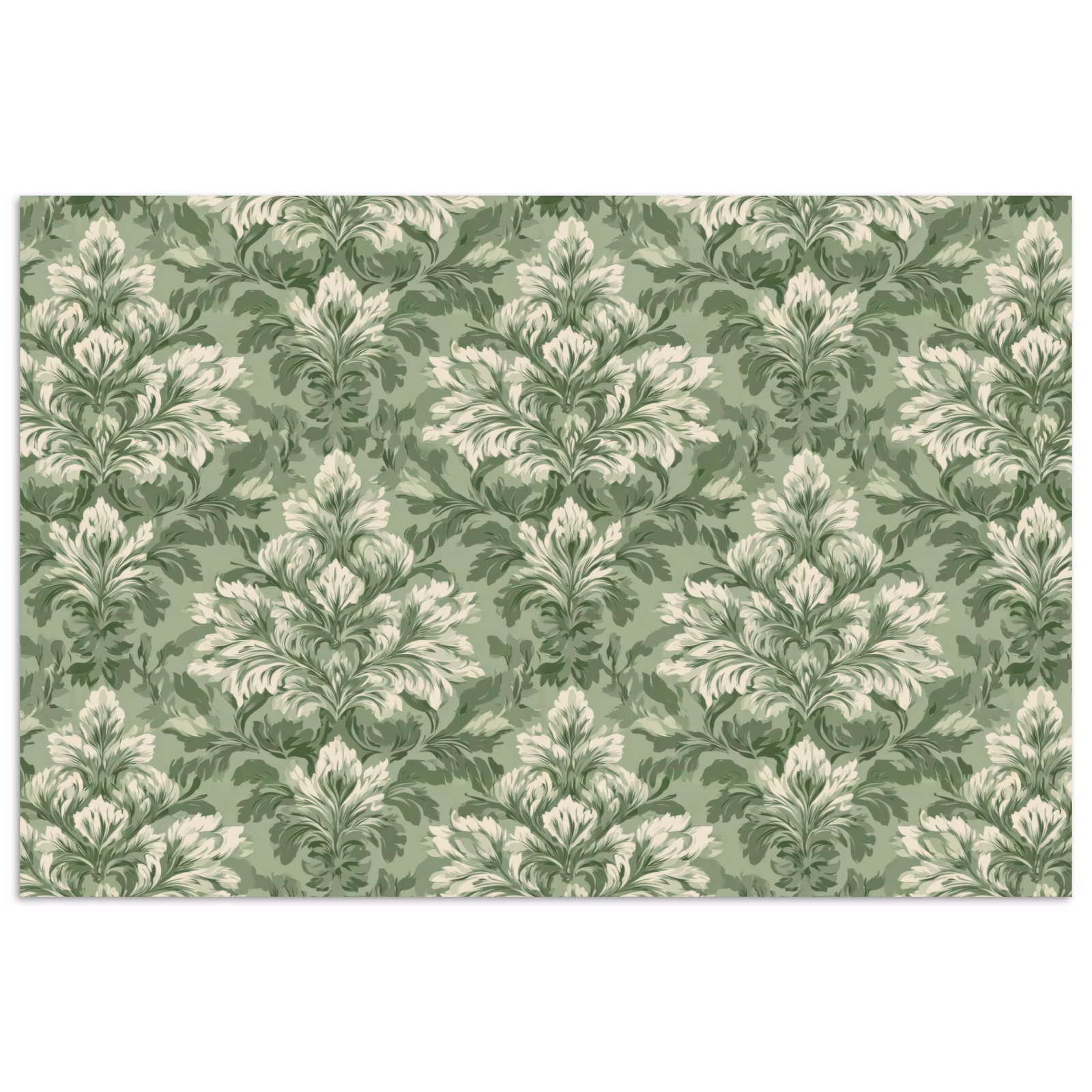 Poster - Sierlijk - Lichtgroen - Planten - Patroon - Getailleerd — 1