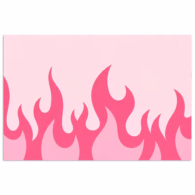 Poster - Vlammen - Patroon - Abstract - Modern - Roze — 1