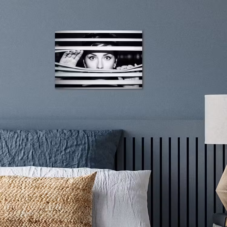 Poster - Vrouw - Jaloezieën - Portret - Zwart-wit — 3