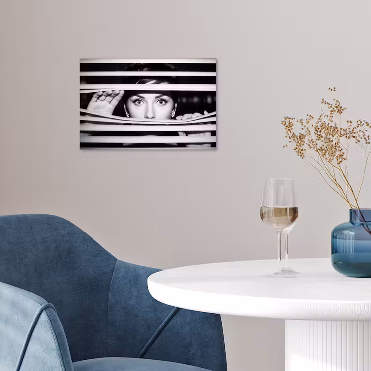 Poster - Vrouw - Jaloezieën - Portret - Zwart-wit — 4