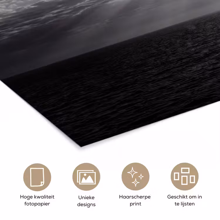 Poster - Water - Boot - Lucht - Natuur - Zwart-wit — 5