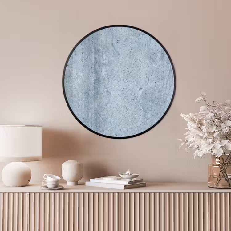 Ronde fotolijst - Oppervlak - Ruw - Abstract - Modern - Grijs — 4