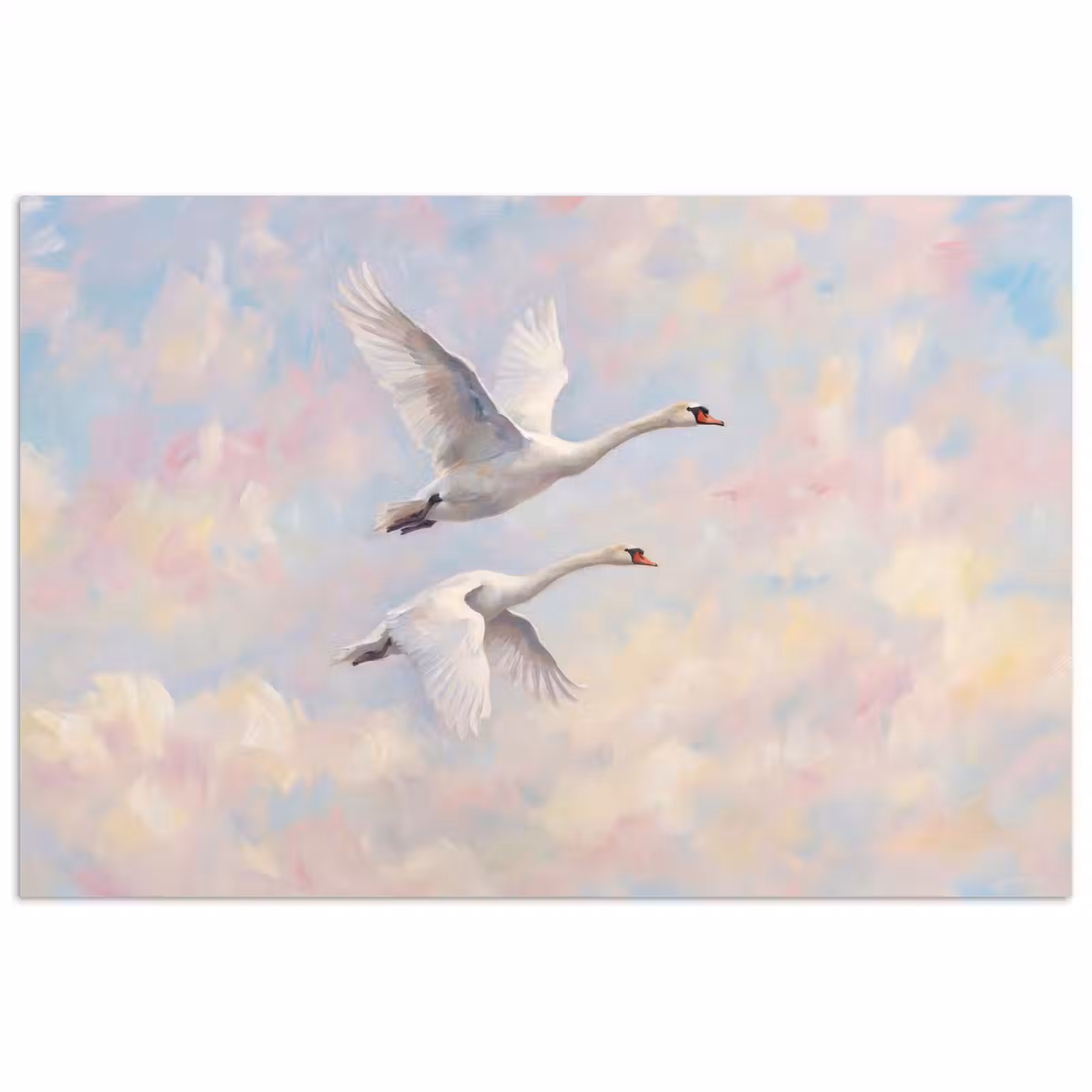 Poster - Vogel - Vliegend - Lucht - Modern - Pastel — 1