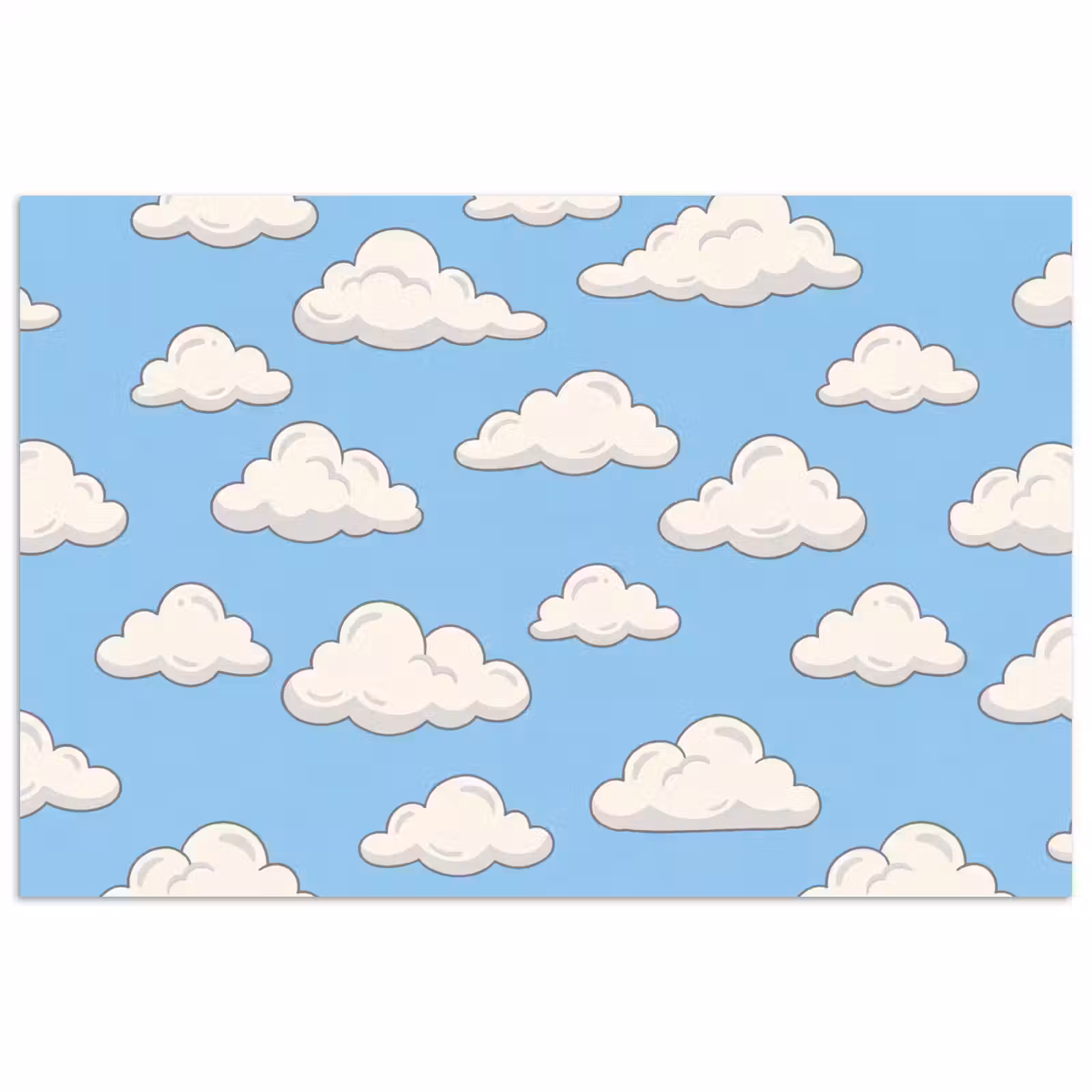 Poster - Wolk - Cartoon - Lucht - Blauw - Wit — 1