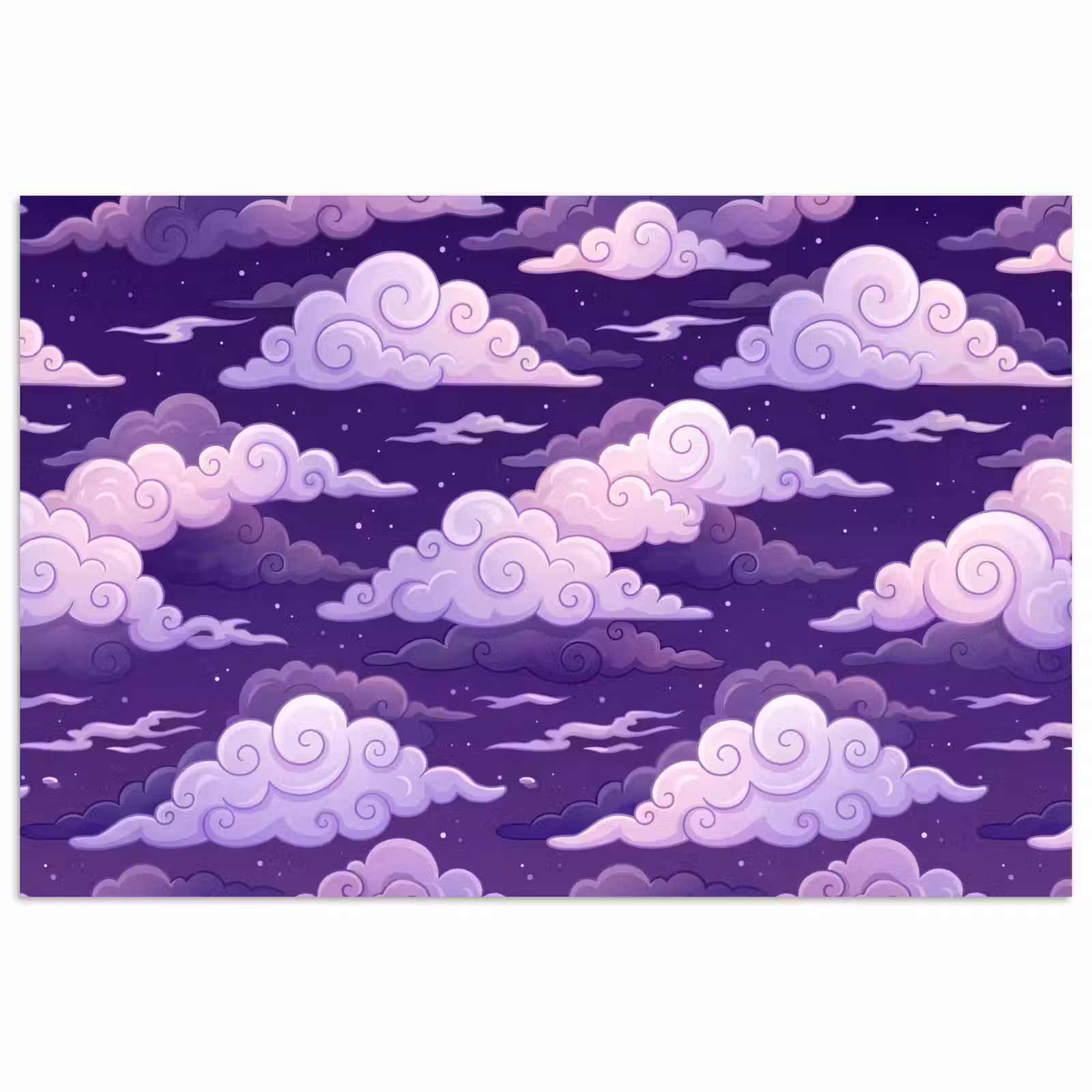 Poster - Wolken - Nacht - Natuur - Abstract - Paars — 1