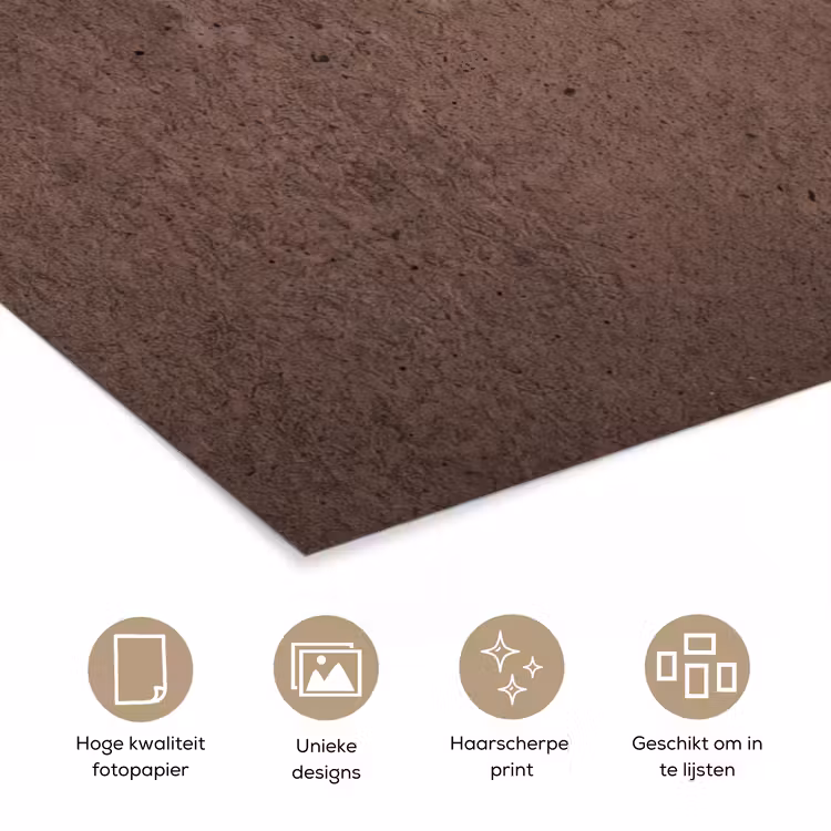 Poster - Textuur - Beton - Abstract - Donker - Bruin — 5
