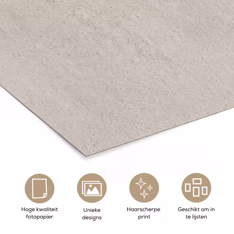 Poster - Textuur - Effen - Abstract - Beige — 5