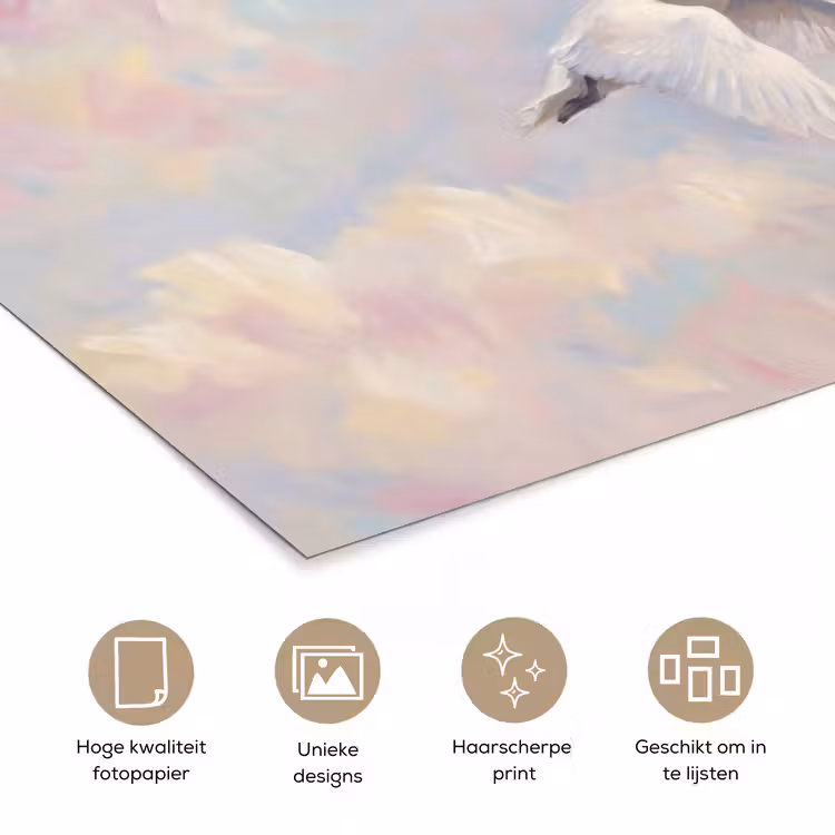 Poster - Vogel - Vliegend - Lucht - Modern - Pastel — 5