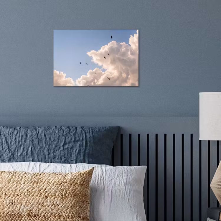 Poster - Vogel - Vlucht - Wolken - Natuur - Blauw — 3