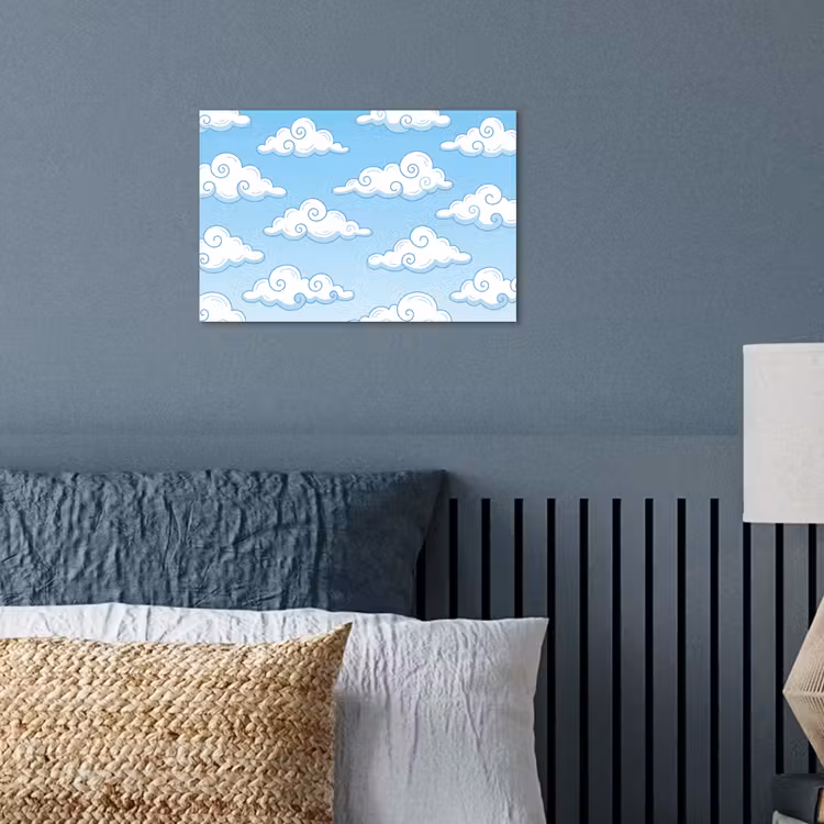 Poster - Wolk - Lucht - Cartoon - Blauw - Wit — 3