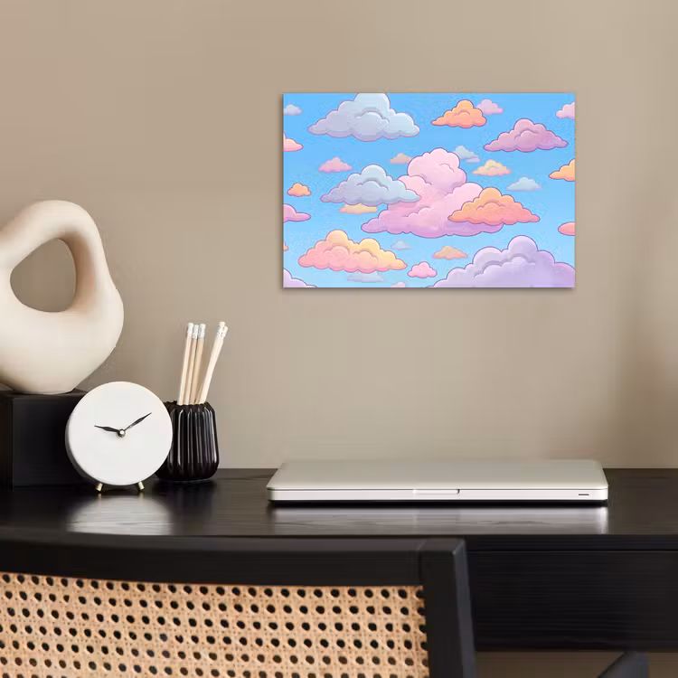 Poster - Wolk - Lucht - Natuur - Illustratie - Pastel — 2
