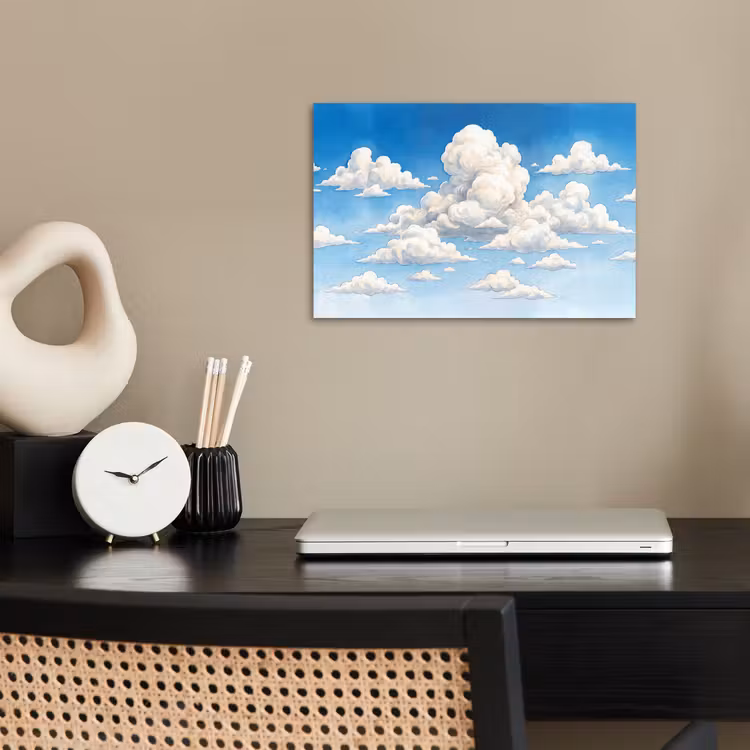 Poster - Wolken - Blauwe lucht - Natuur - Modern - Wit — 2
