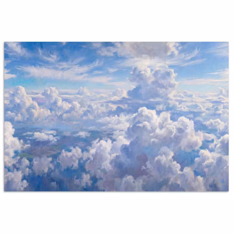 Poster - Wolken - Lucht - Natuur - Abstract - Blauw — 1