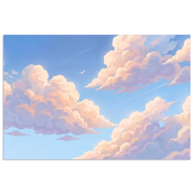 Poster - Wolken - Lucht - Natuur - Blauw — 1