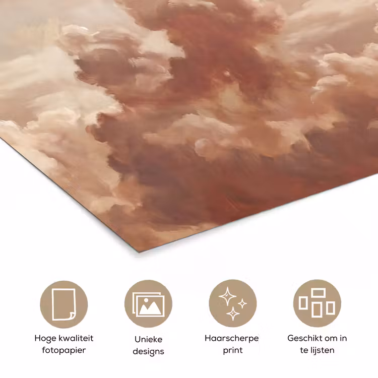 Poster - Wolken - Lucht - Natuur - Modern - Bruin — 5