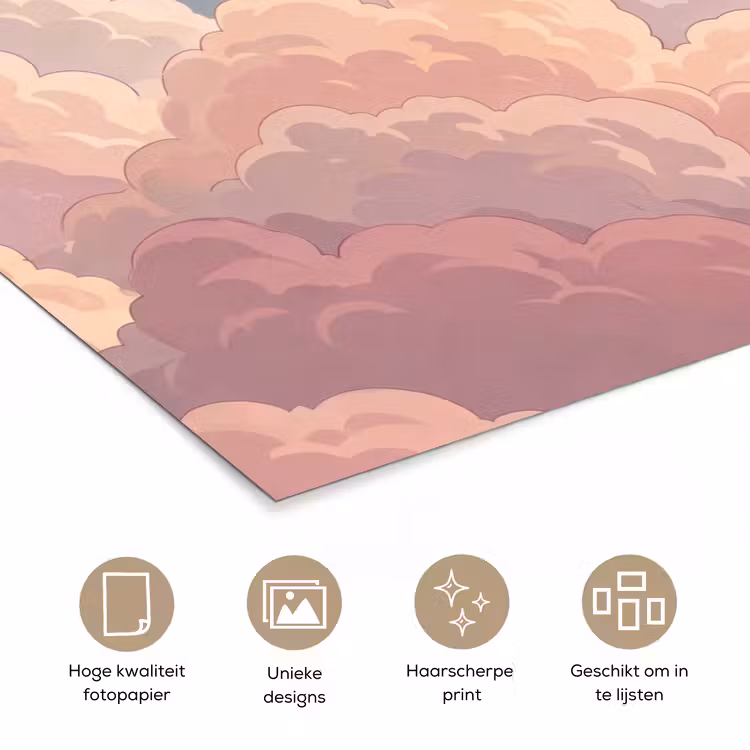 Poster - Wolken - Lucht - Natuur - Pastel - Roze — 5