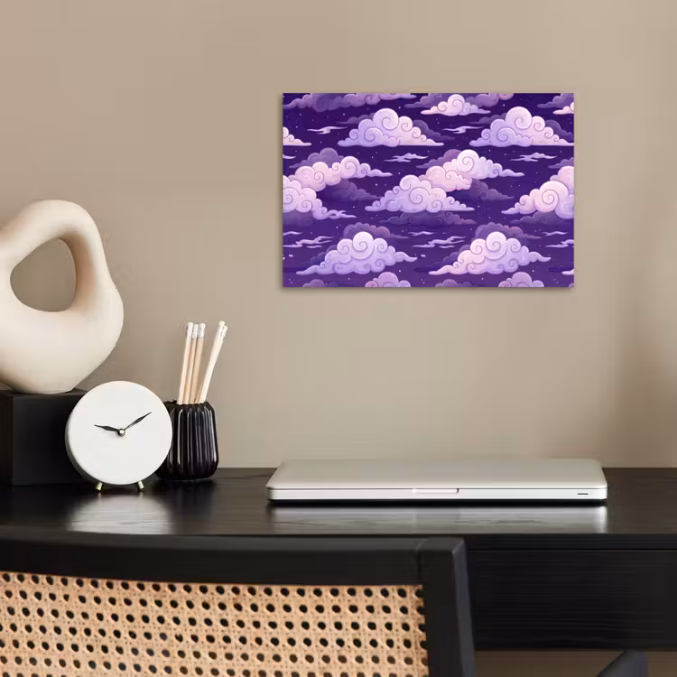 Poster - Wolken - Nacht - Natuur - Abstract - Paars — 2