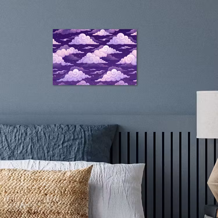 Poster - Wolken - Nacht - Natuur - Abstract - Paars — 3