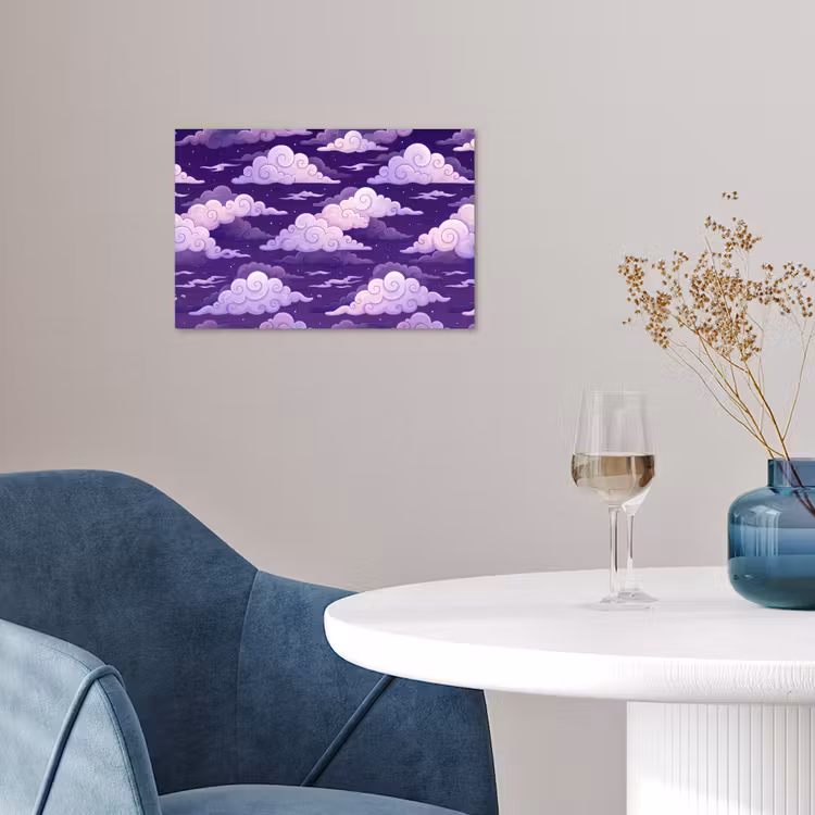 Poster - Wolken - Nacht - Natuur - Abstract - Paars — 4