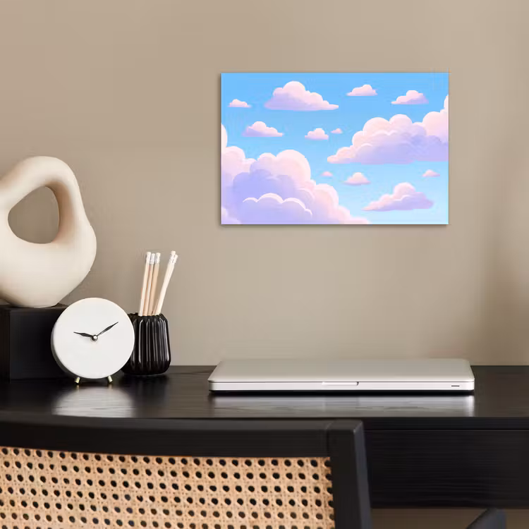 Poster - Wolken - Roze - Blauw - Natuur - Modern — 2
