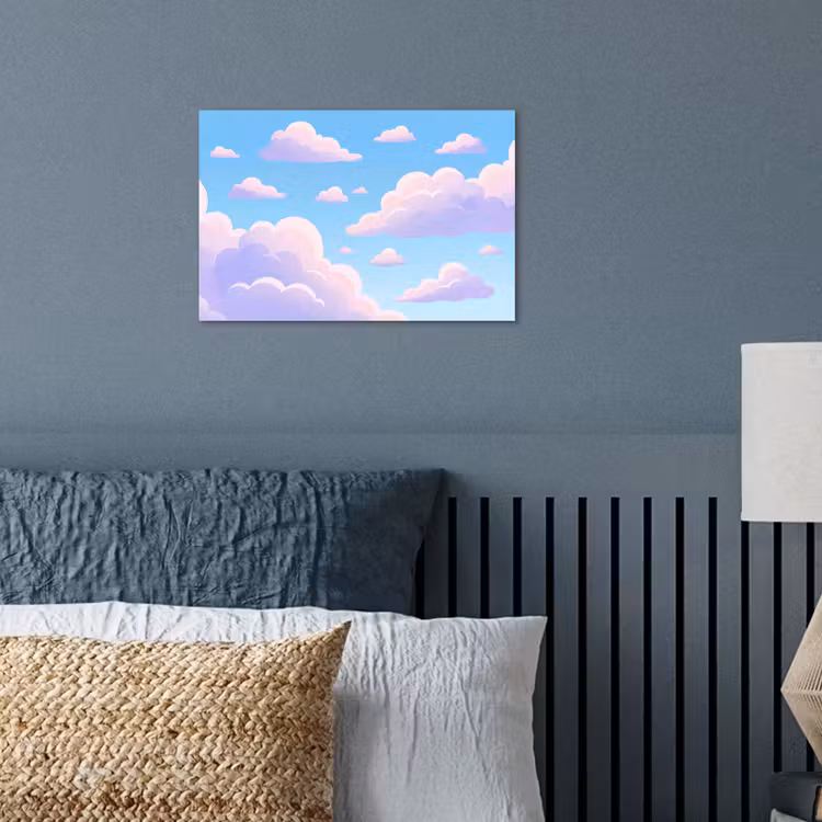 Poster - Wolken - Roze - Blauw - Natuur - Modern — 3