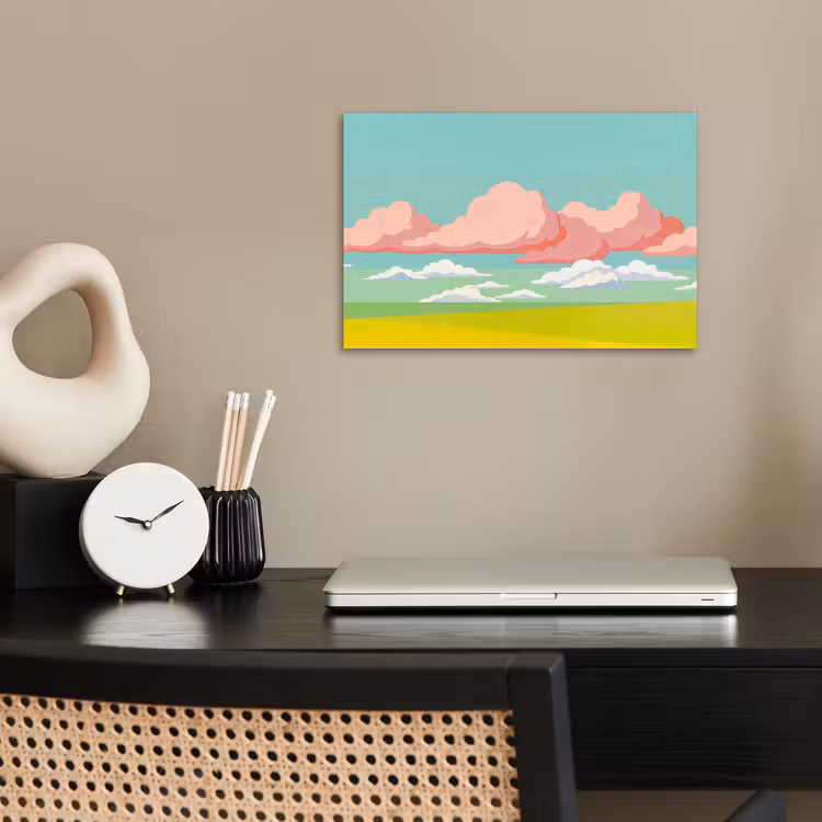 Poster - Wolken - Roze - Natuur - Modern - Pastel — 2