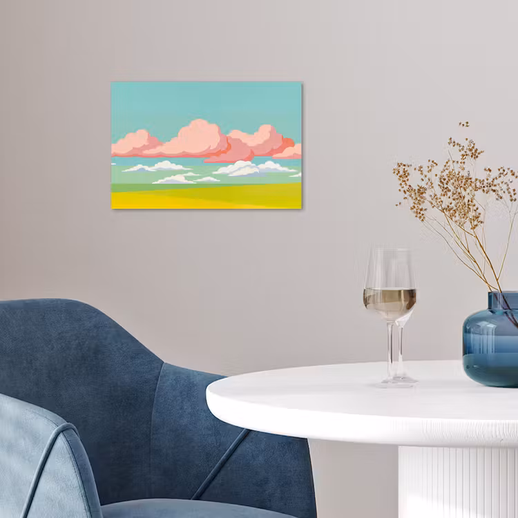 Poster - Wolken - Roze - Natuur - Modern - Pastel — 4