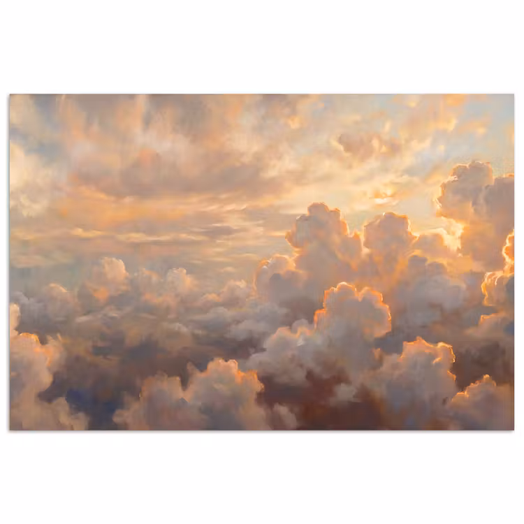Poster - Wolken - Zonsondergang - Natuur - Abstract - Goud — 1