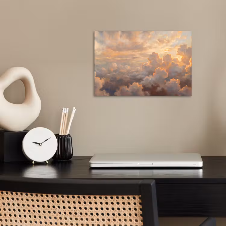 Poster - Wolken - Zonsondergang - Natuur - Abstract - Goud — 2