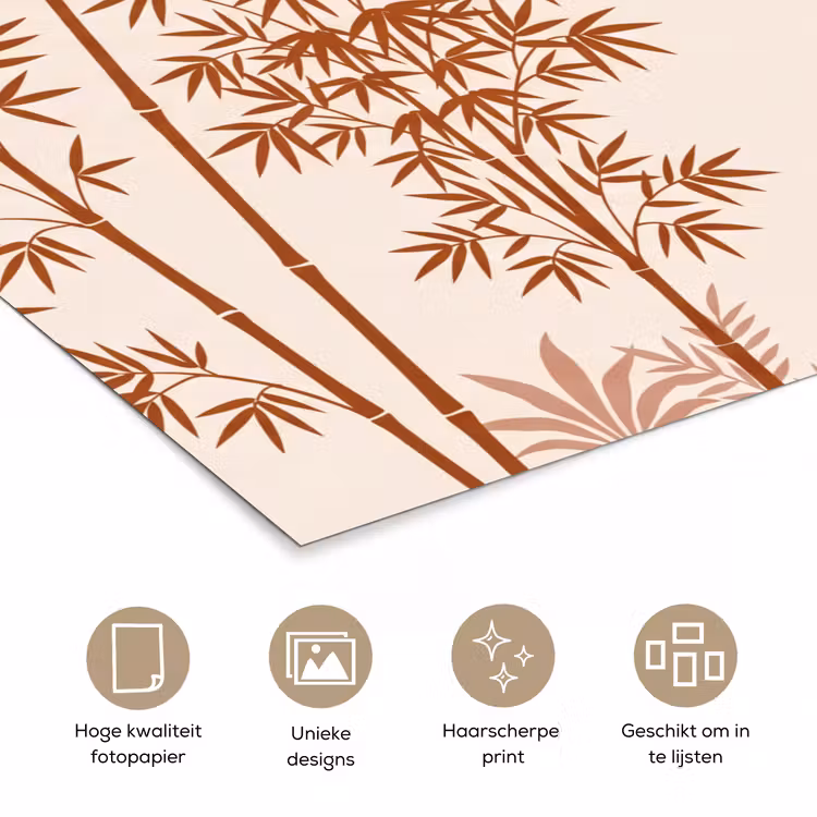 Poster - Vogel - Boom - Tropisch - Minimalistisch - Bruin — 5