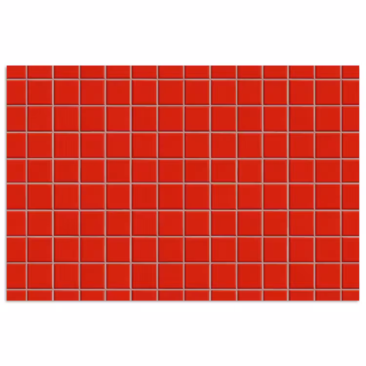 Poster - Tegel - Patroon - Kersen - Rood — 1