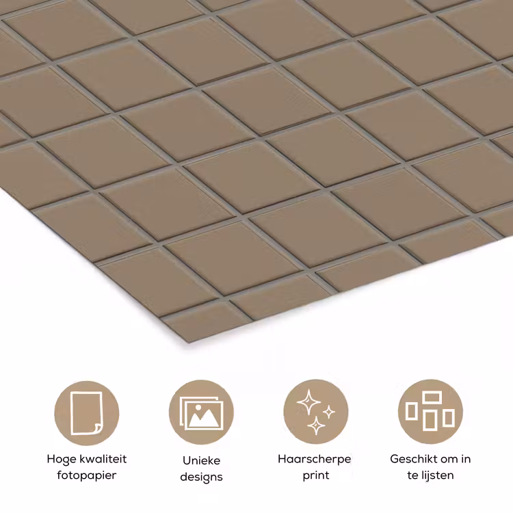 Poster - Tegel - Patroon - Taupe — 5