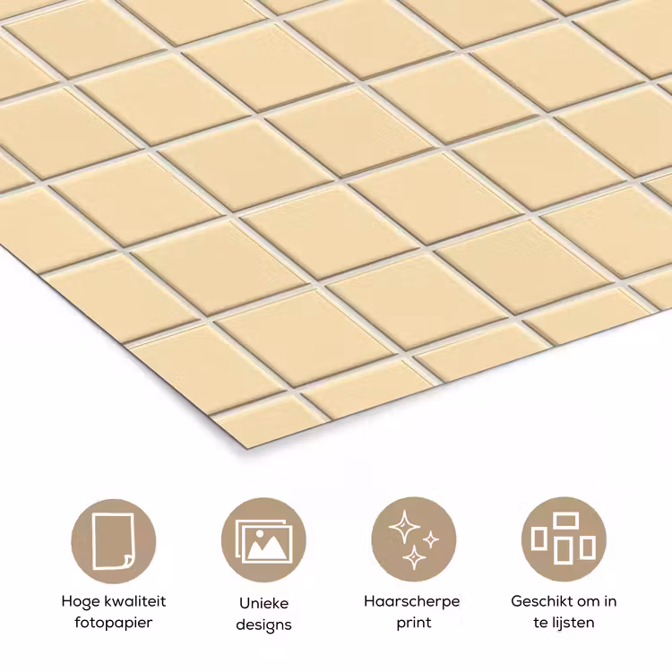 Poster - Tegels - Patroon - Crème — 5
