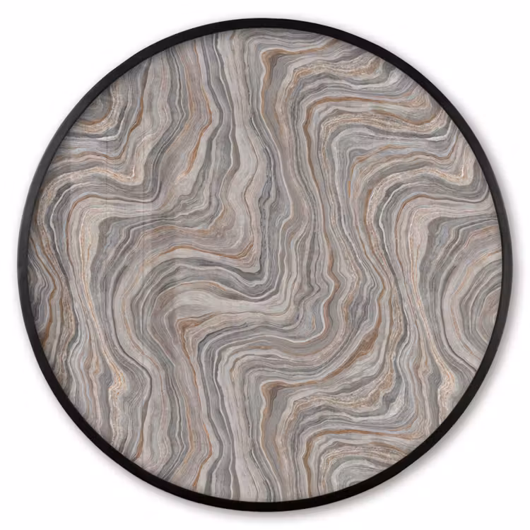 Ronde fotolijst - Patroon - Textuur - Grijs — 1