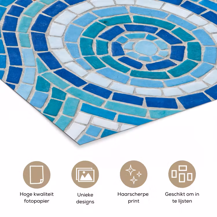 Poster - Vis - Mozaïek - Water - Decoratief - Blauw — 5