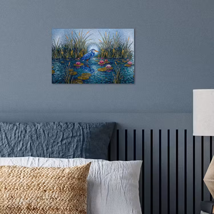 Poster - Vogel - Water - Natuur - Abstract - Blauw — 3