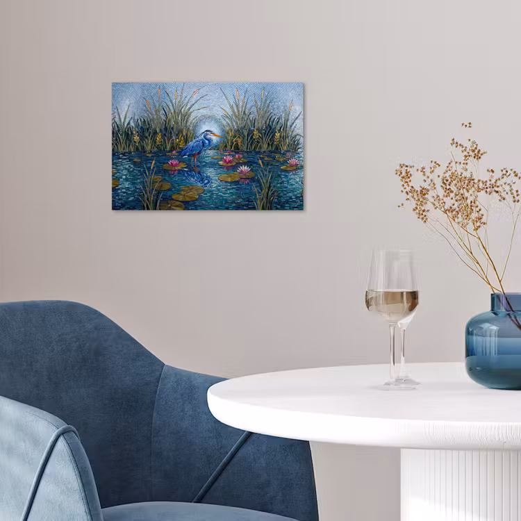 Poster - Vogel - Water - Natuur - Abstract - Blauw — 4