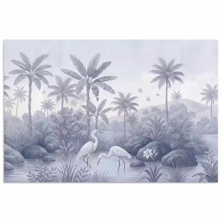 Poster - Vogel - Water - Tropisch - Natuur - Blauw — 1