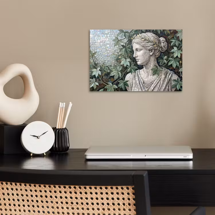 Poster - Vrouw - Klassiek - Mozaiëk - Natuur - Groen — 2
