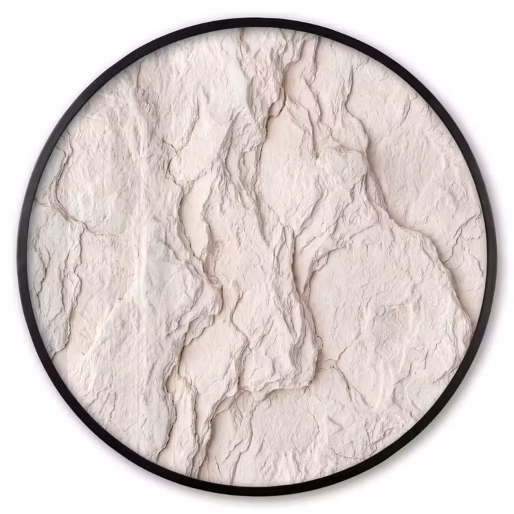 Ronde fotolijst - Rots - Structuur - Natuur - Beige - Abstract — 1