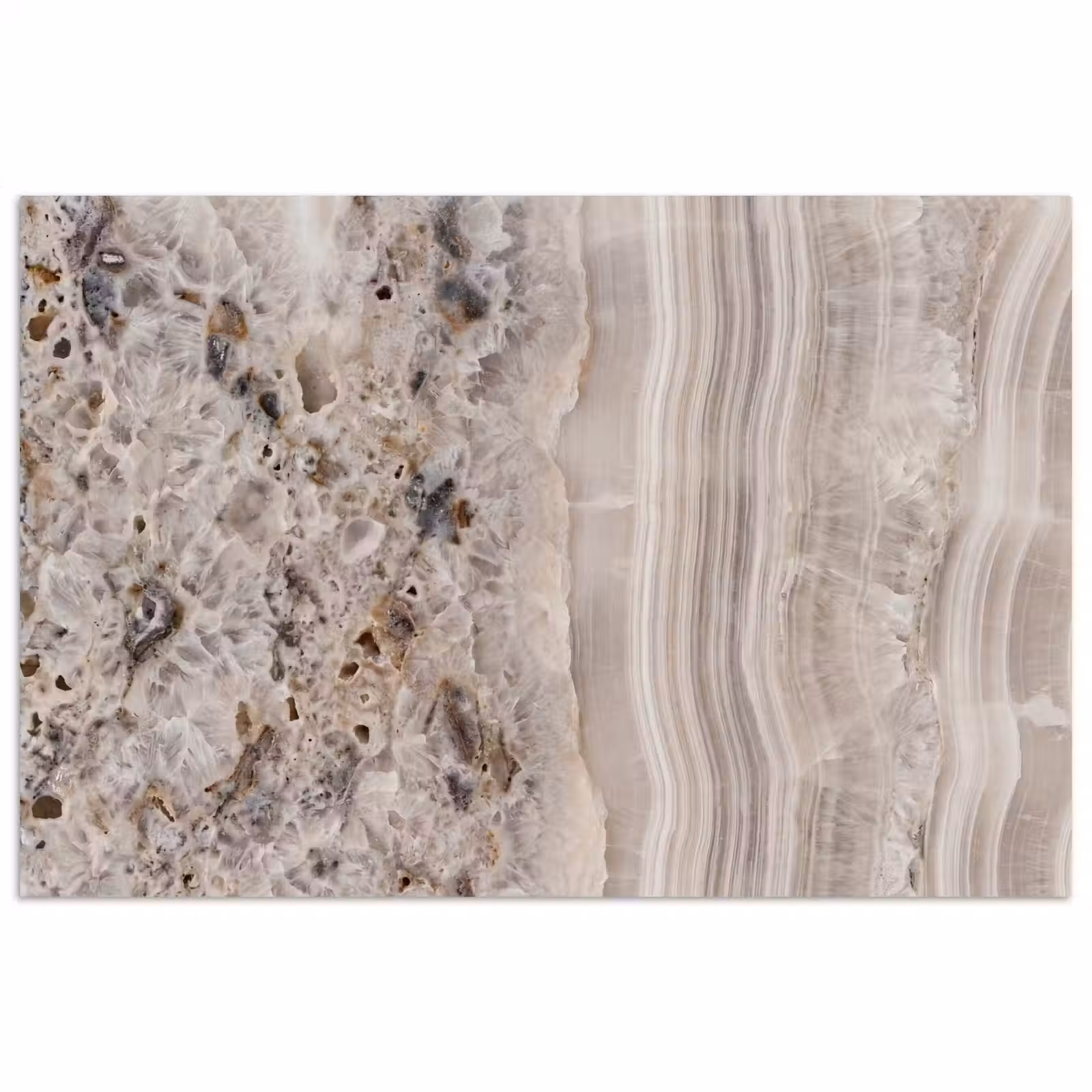Poster - Steen - Textuur - Abstract - Beige - Wit — 1