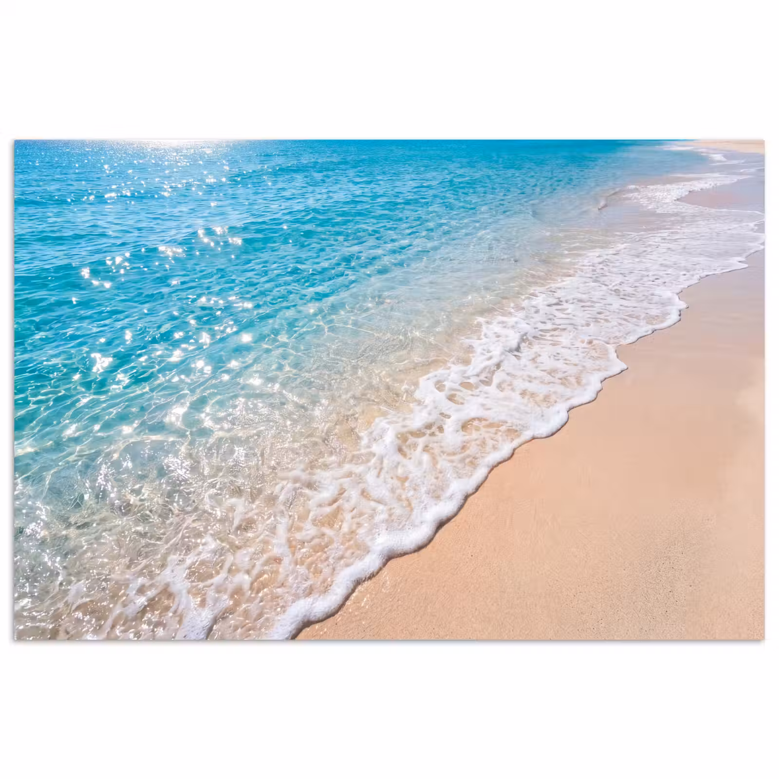 Poster - Strand - Water - Natuur - Blauw - Beige — 1
