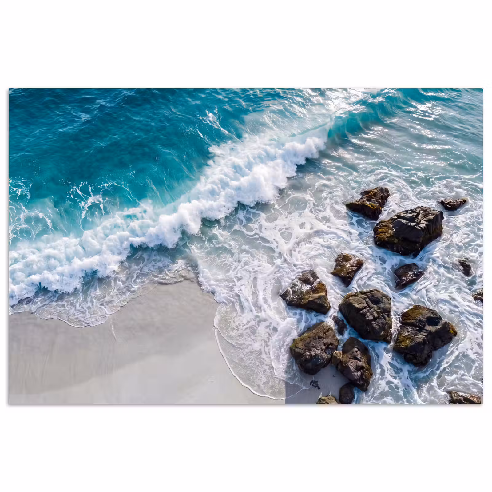 Poster - Zee - Golf - Strand - Natuur - Blauw — 1