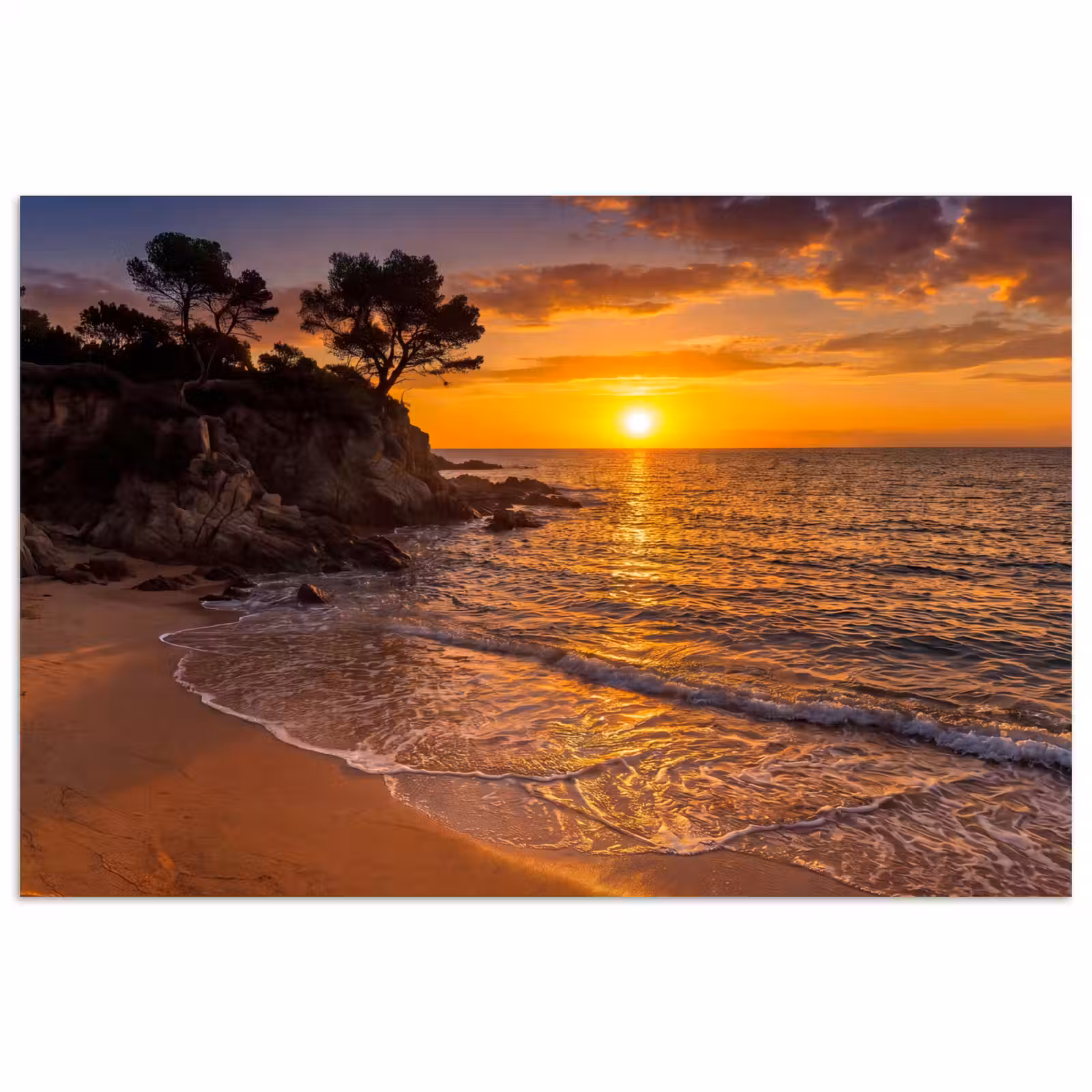 Poster - Zee - Kust - Zonsondergang - Natuur - Oranje — 1