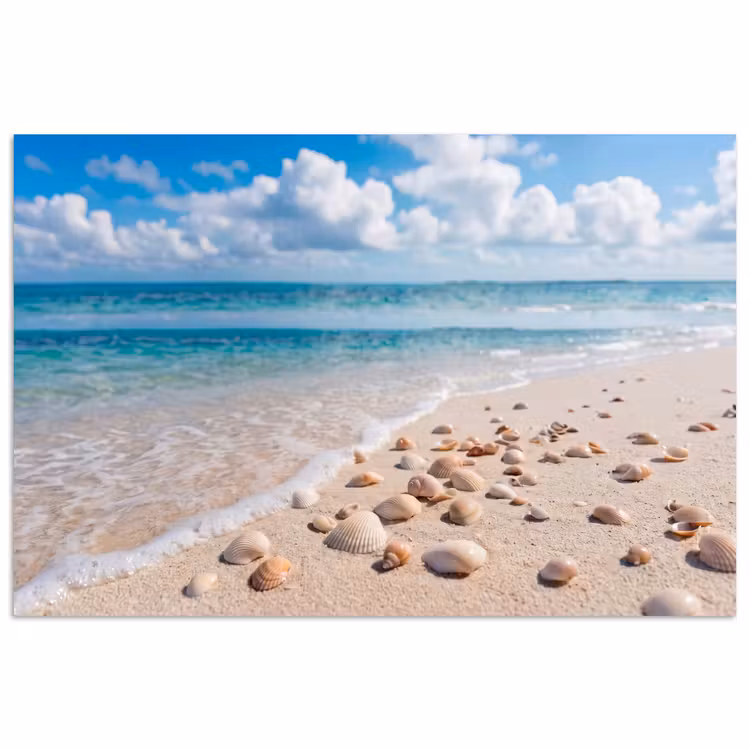Poster - Schelpen - Strand - Natuur - Beige — 1