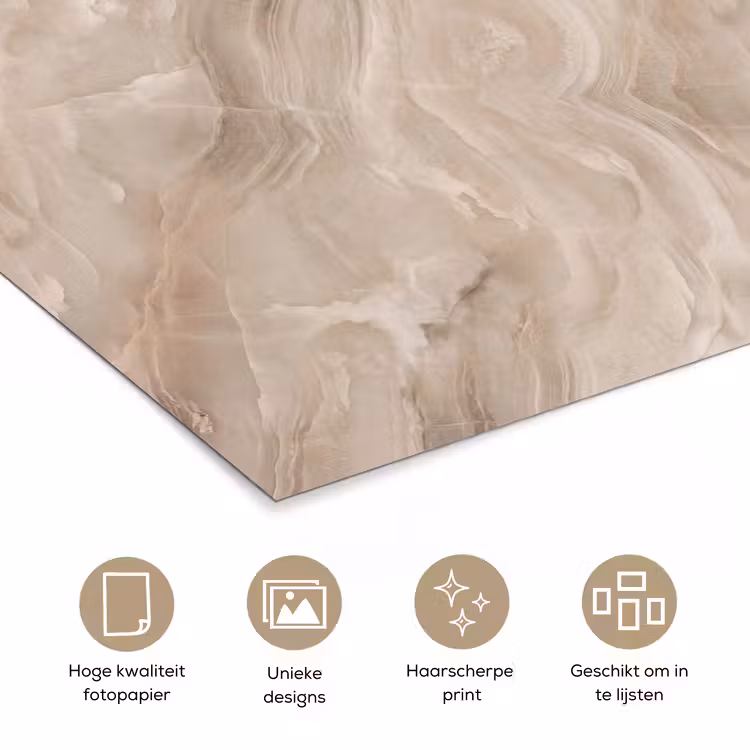 Poster - Steen - Golvend - Abstract - Beige — 5