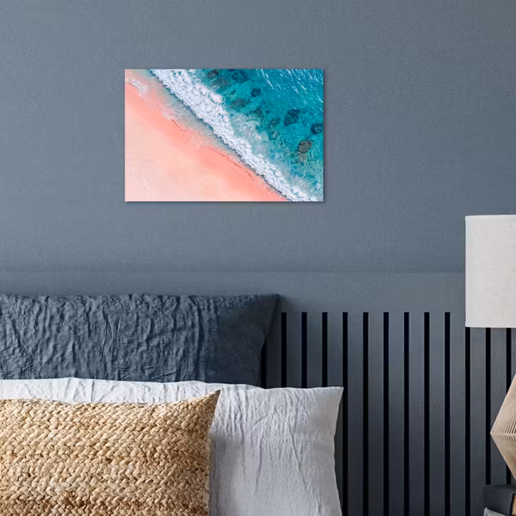 Poster - Strand - Oceaan - Golven - Roze Zand - Natuur — 3