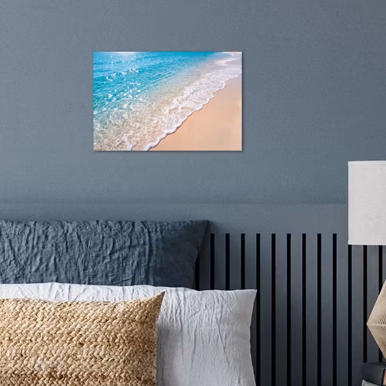 Poster - Strand - Water - Natuur - Blauw - Beige — 3