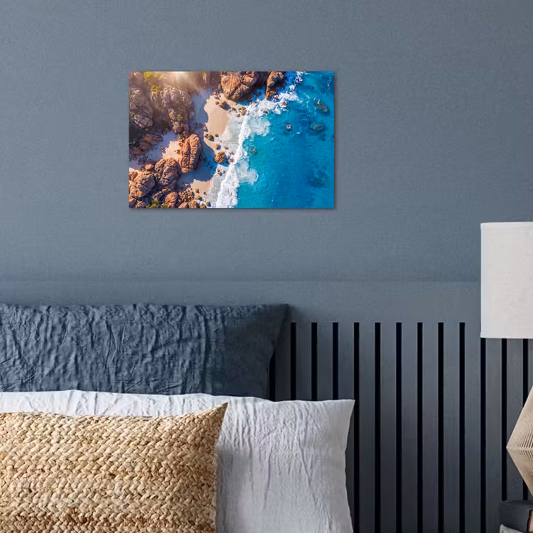 Poster - Strand - Zee - Rotsen - Natuur - Blauw — 3
