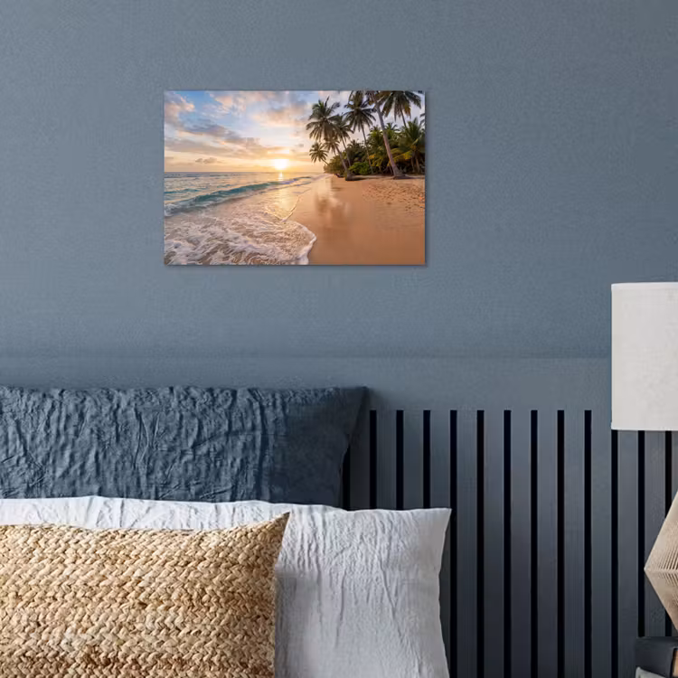 Poster - Strand - Zonsondergang - Tropisch - Natuur - Goud — 3